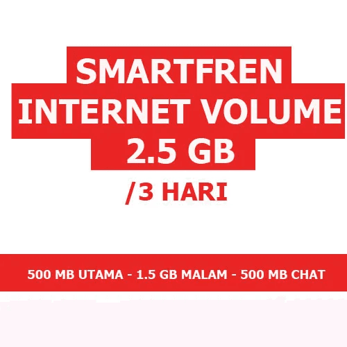 Internet Volume 2.5 GB (3 Hari)