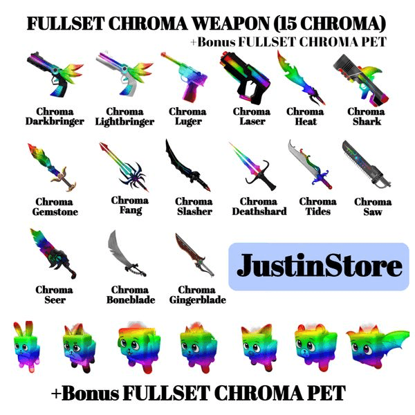 Gambar Product Chroma Set (15 Item) dan Chroma Pet Set (7 Item) | All Chroma Weapon and All Chroma Pet