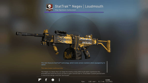 Gambar Product StatTrak™ Negev | Loudmouth (StatTrak™ Restricted Machine Gun)