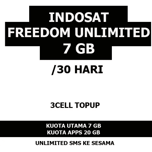 Freedom Unlimited 7GB (30 Hari)