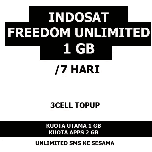 Freedom Unlimited 1GB (7 Hari)