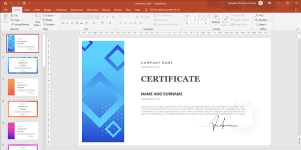 Gambar Product Certificate Powerpoint Templates