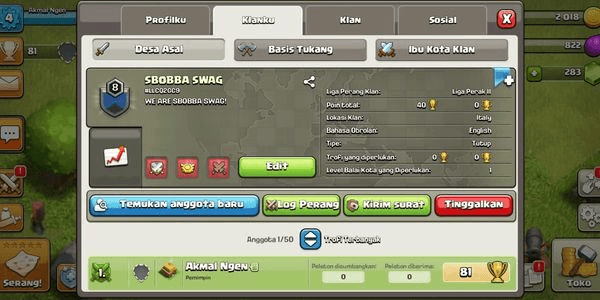 Gambar Product 	Clan Level 8