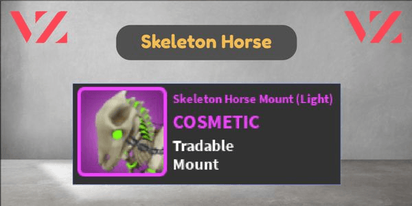 World Zero - Roblox - MOUNT - Skeleton Horse (Dark)