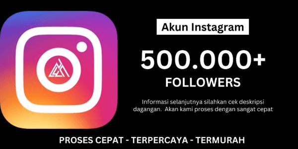 Gambar Product [Akun 500.000 Followers] Instagram Kualitas Terbaik Permanen! | Termurah Di Itemku!