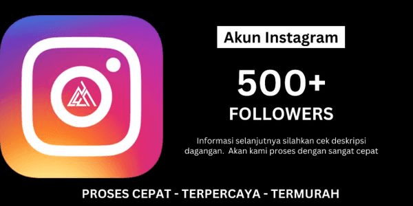 Gambar Product [Account 500 Followers] Permanent Best Quality Instagram! | Cheapest on my items!