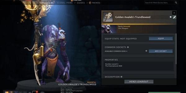 Gambar Product Golden Awaleb's Trundleweed (Immortal TI 10 Witch Doctor)