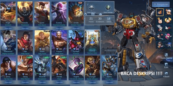 Gambar Product Transformer Roger Account, Epic Venom Angela, Elite Moscov