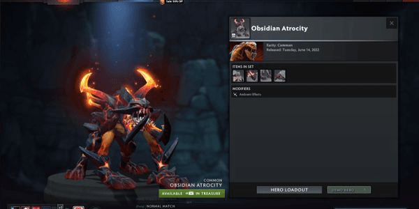 Gambar Product Obsidian Atrocity ( Set Lifestealer )