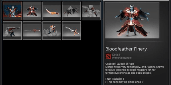 Gambar Product Bloodfeather Finery (Immortal Battlepass 2022 Queen of Pain)