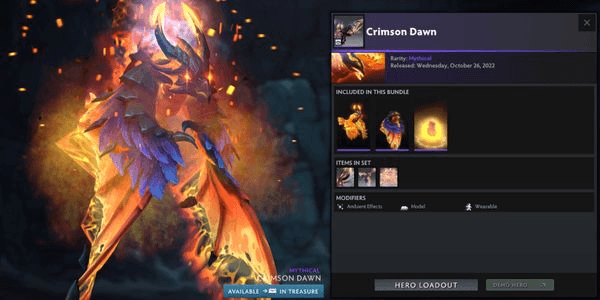 Gambar Product Crimson Dawn (Phoenix Diretide Collector Cache 2022 Bundle)
