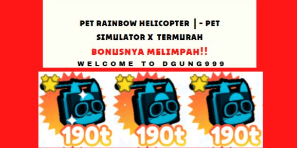 Gambar Product Pet Rainbow Helicopter Cat - Pet Simulator X