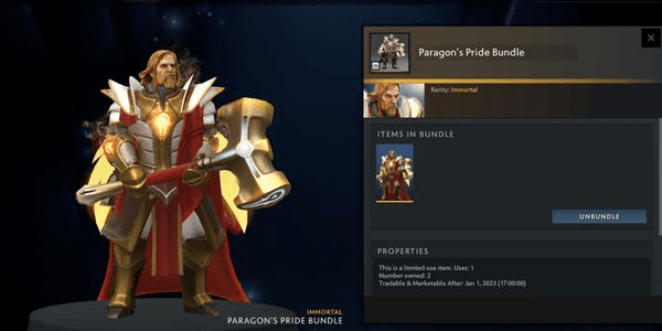 Gambar Product Paragon's Pride Bundle (Omniknight Set Aghanim's 2021 Immortal Treasure)