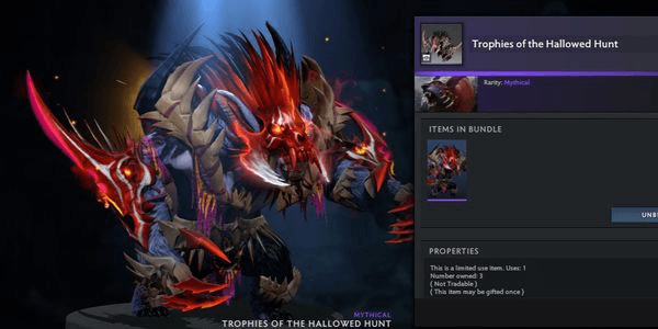 Gambar Product Tropies of the hallowed hunt (Ursa diretide 2022)
