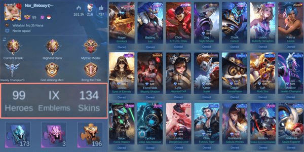 Gambar Product CHEAP SULTAN ACCOUNT