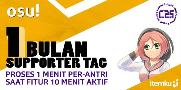 Gambar Product Supporter Tag 1 Month