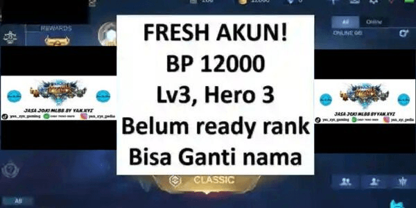 Gambar Product Akun Fresh Level 3 Murah & Berkualitas