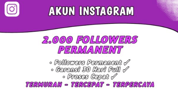 Gambar Product Akun 2000 Followers Permanent