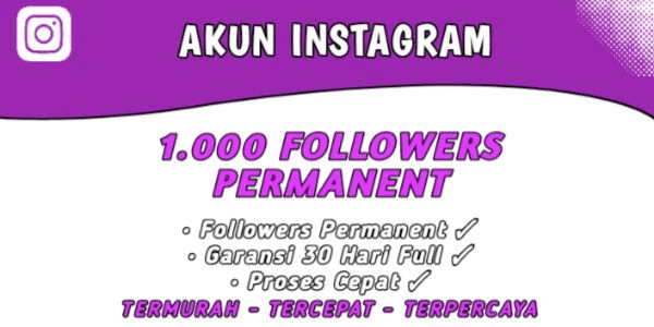 Gambar Product Akun 1000 Followers Permanent