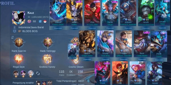 Gambar Product Legend Gusion, 10 Epic Shop, 4 Epic Limited, Lightborn, 2 Zodiac
