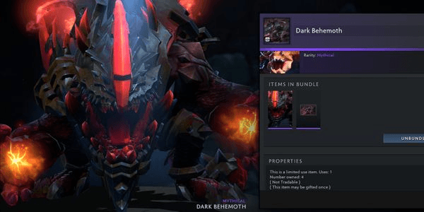 Gambar Product Dark Bahemoth (Primal Beast Set Diretide's 2022 Collector's Cache)