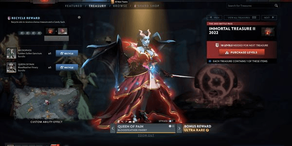 Gambar Product Bloodfeather Finery (Immortal TI11 Queen of Pain)