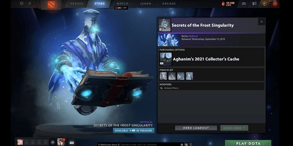 Gambar Product Secrets of the Frosty Singularity (Ancient Apparation Aghanim's Collector Cache)