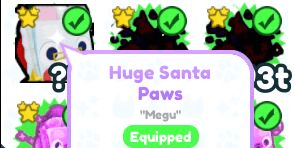 Gambar Product Huge Santa Paws Pet Simulator X Good Enchant