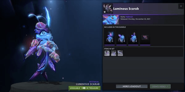 Gambar Product Luminous Scarab (Puck Set Aghanim's 2021 Continuum Collection)
