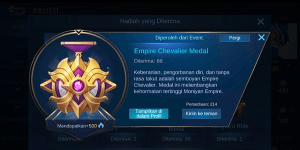 Gambar Product Empire Chevelier Medal