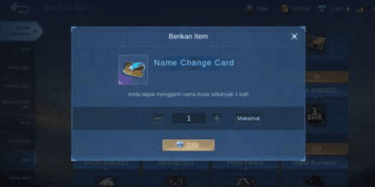 Gambar Product Name Change Card