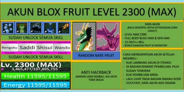 Blox Fruits] Lv2300, Fully Awakened Quake