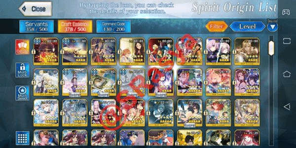 Gambar Product Akun Fate / Grand Order (FGO) Server North America (NA)