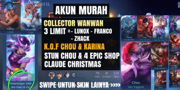 Gambar Product WANWAN & KOF CHOU COLLECTOR CHEAP ACCOUNT