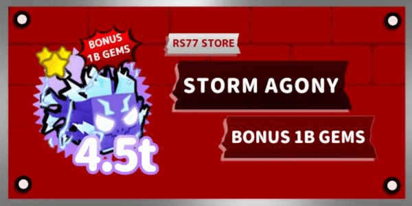 Gambar Product exclusive storm agony + bonus 1b gems