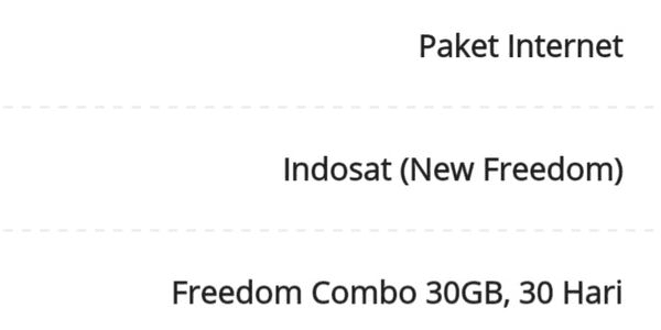 Gambar Product Freedom 30GB 30 Hari