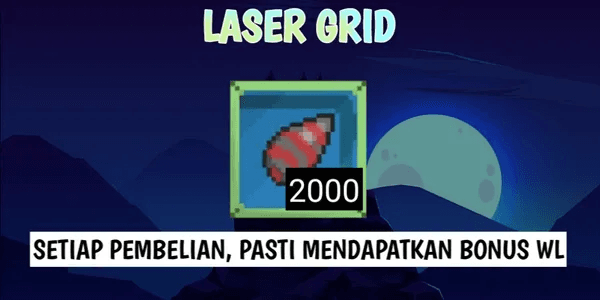 2000/2k LASER GRID SEED GROWTOPIA FREE WL AND FREE WORLD