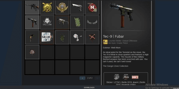 Gambar Product Tec-9 Fubar with sticker Assassin (Holo) Well-Worn | CSGO