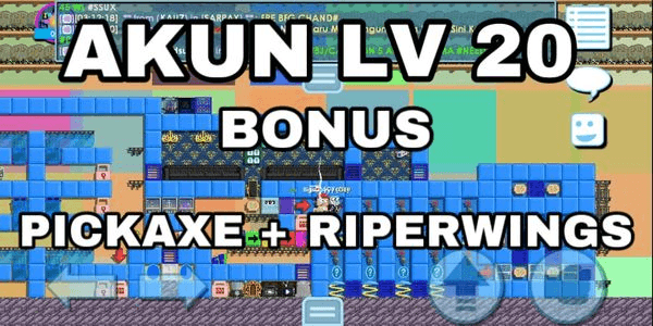 Gambar Product AKUN LEVEL 20 BONUS PICKAXE + RIPERWINGS