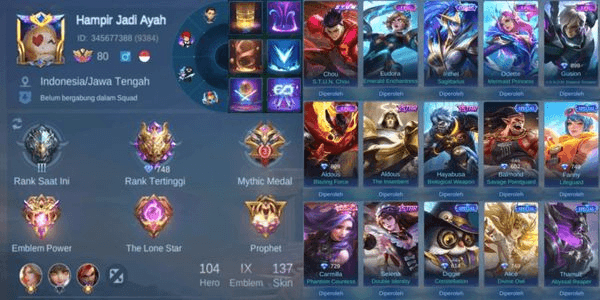 Gambar Product Mobile Legends Account is 100% SAFE (Take Segmail)