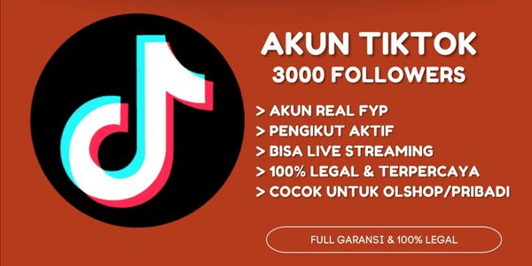 Gambar Product AKUN TIKTOK 3000 FOLLOWERS REAL FYP INDONESIA