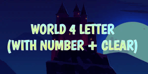 4 LETTER WORLD With Number FREE CLEAR