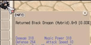 Returned Black Dragon (Hybrid) .G +9 (RBD H)