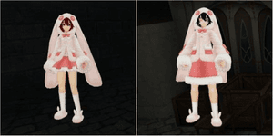 PINKY RABBIT HOODIE
