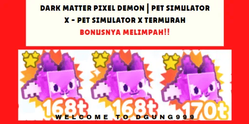DarkMatter Pixel Demon - ( Pet Simulator X)
