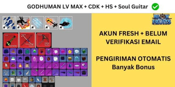 Gambar Product Max Level Account - GODHUMAN CDK + HS + Soul Guitar + Bonus