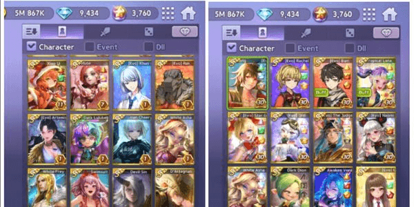 Gambar Product Collab [Evo]Rachel, Bam, Khun, Rak, Kraithong | [Evo]Didi, [Evo]Judge Anubis | Diamond 9434 #L60