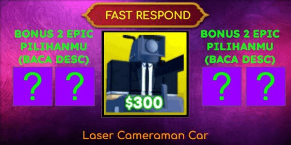 Gambar Product Laser Cameraman Car (LEGENDARY) | Toilet Tower Defense