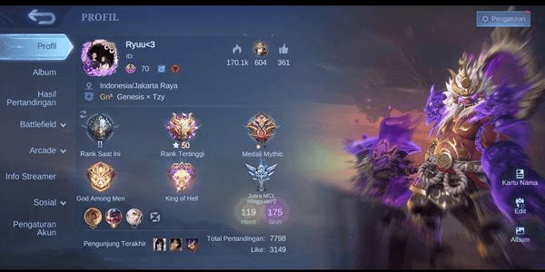 Gambar Product CHEAP MOBILE LEGEND ACCOUNT #019