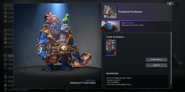 Gambar Product Fireboot Fortunes (Ogre Magi Diretide Bundle 2022 Collector's Cache)